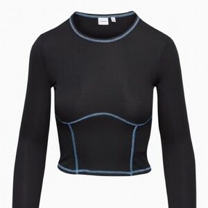 Aritzia Sunday Best Cropped Long Sleeve Shirt Small